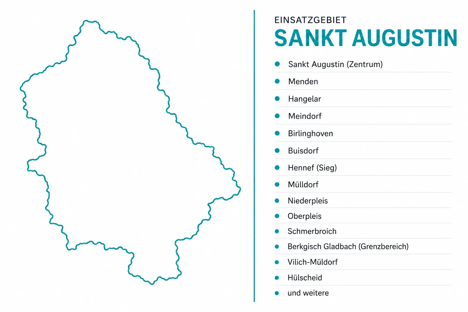 Einsatzgebiet Sankt Augustin Fenstertechnik Kube