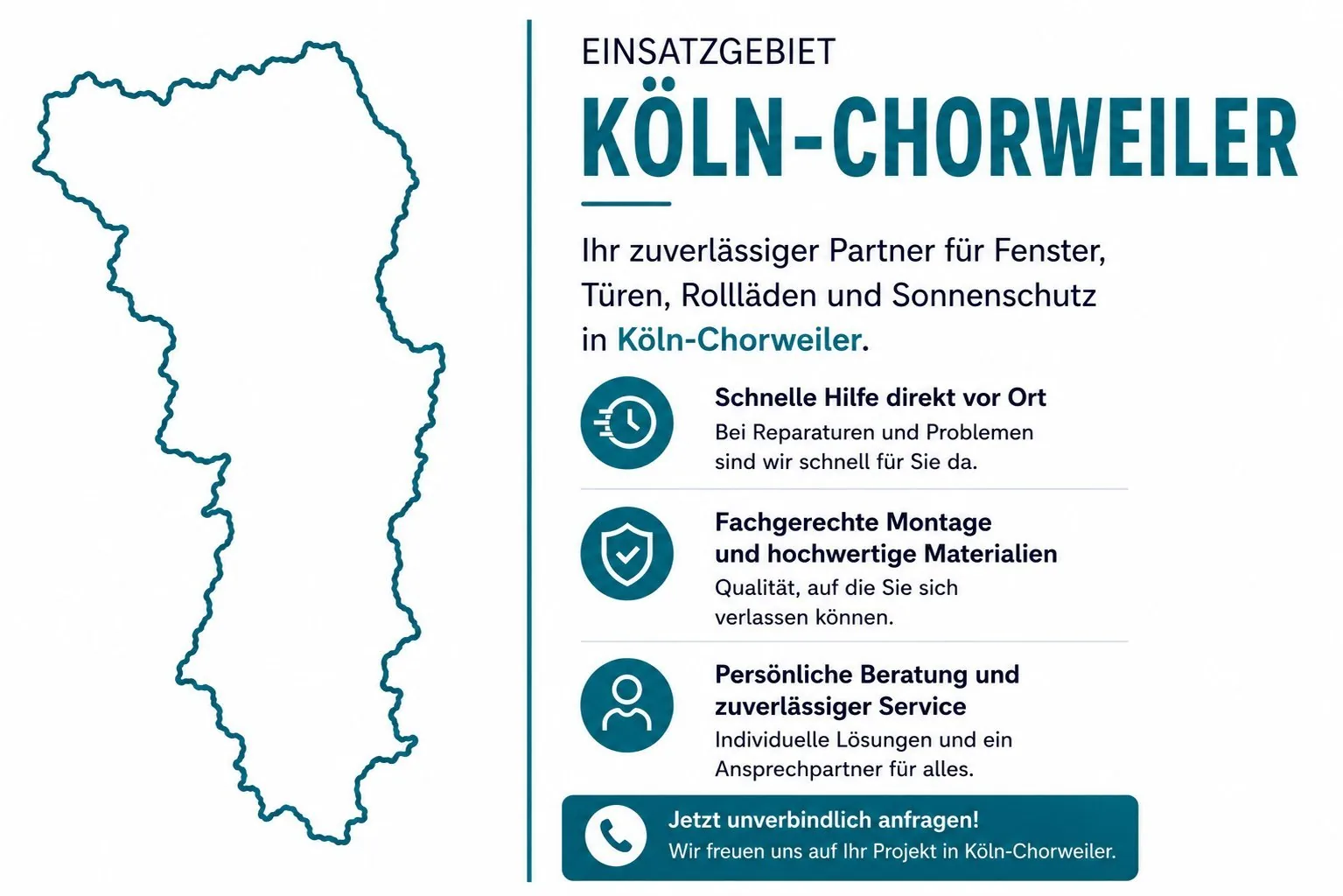 Einsatzgebiet Köln-Chorweiler Fenstertechnik Kube