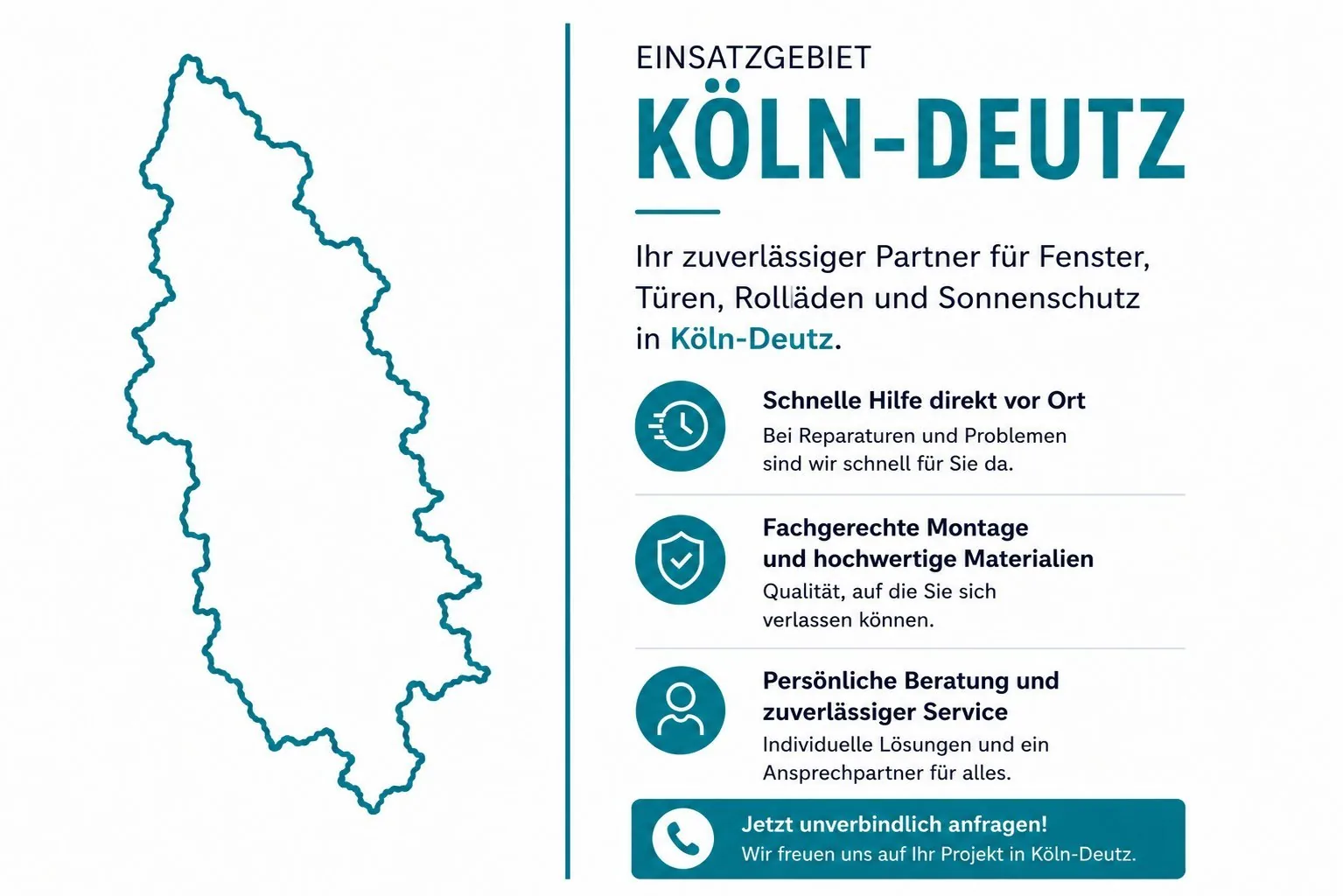 Einsatzgebiet Köln-Deutz Fenstertechnik Kube