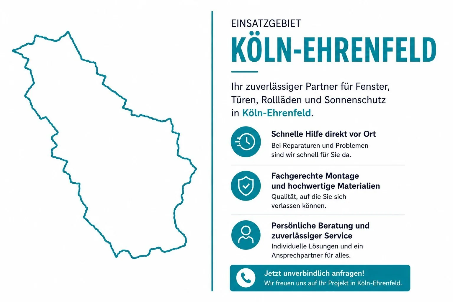 Einsatzgebiet Köln-Ehrenfeld Fenstertechnik Kube
