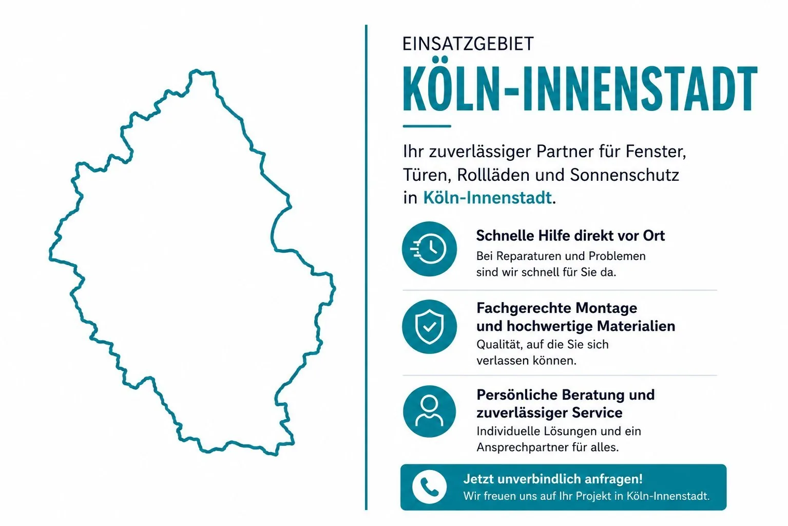 Einsatzgebiet Köln-Innenstadt Fenstertechnik Kube