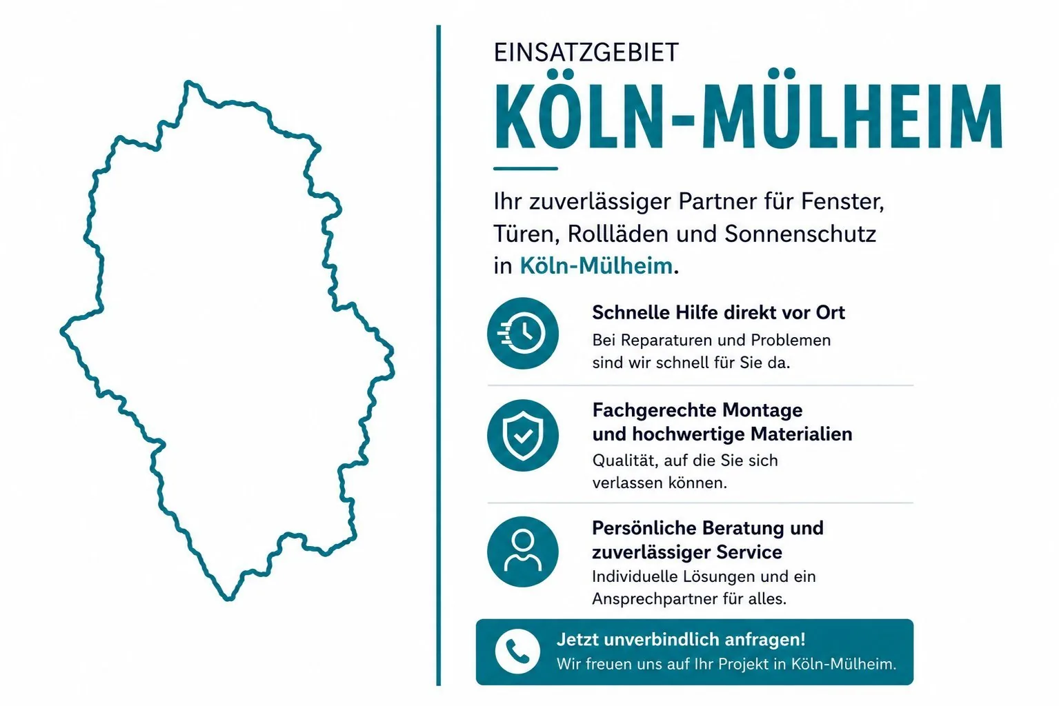 Einsatzgebiet Köln-Mülheim Fenstertechnik Kube
