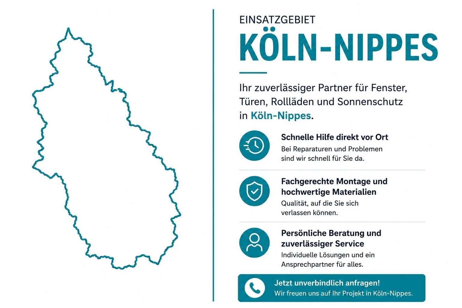 Einsatzgebiet Köln-Nippes Fenstertechnik Kube